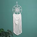 Cotton Macrame Dream Catcher Type Woven Feather Wall Hanging Handmade Dreamcatcher Boho Tassels Decoration Home Decor Ornament Craft Gift. (Leaf - 4)