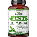 Zazzee Extra Strength Green Tea 20:1 Extract, 50% EGCG, 150 Vegan Capsules