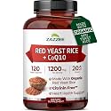 Zazzee Organic Red Yeast Rice 20:1 Extract with 80 mg CoQ10, Citrinin-Free