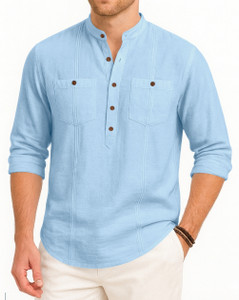 zbio Men Solid Straight Kurta
