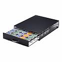 ZCDCP K Cup Holder Drawer, Coffee Pod Holder for K Cup Organizer, Keurig Coffee Pods Holder Capsule with 35 Pods, K Cup Coffee Holder Black