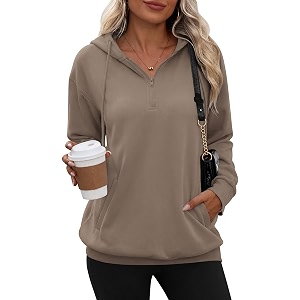 Zeagoo Hoodies for Women Half Zip Up