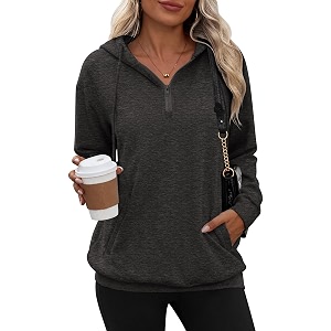 Zeagoo Hoodies for Women Half Zip Up
