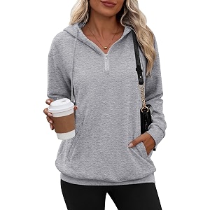 Zeagoo Hoodies for Women Half Zip Up