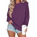Zeagoo Tunic Sweatshirts for Women Crewneck Lightweight Sweaters Raglan Long Sleeve Shirts Spring Fashion Tops 2026