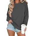 Zeagoo Tunic Sweatshirts for Women Crewneck Lightweight Sweaters Raglan Long Sleeve Shirts Spring Fashion Tops 2026
