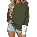 Zeagoo Tunic Sweatshirts for Women Crewneck Lightweight Sweaters Raglan Long Sleeve Shirts Spring Fashion Tops 2026