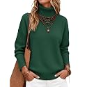 Zeagoo Women's Turtleneck Sweater 2026 Fall Winter Chunky Knitted Pullover