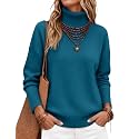 Zeagoo Women's Turtleneck Sweater 2026 Fall Winter Chunky Knitted Pullover