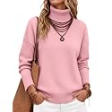 Zeagoo Women's Turtleneck Sweater 2026 Fall Winter Chunky Knitted Pullover