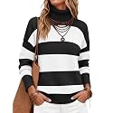 Zeagoo Women's Turtleneck Sweater 2026 Fall Winter Chunky Knitted Pullover