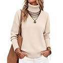 Zeagoo Women's Turtleneck Sweater 2026 Fall Winter Chunky Knitted Pullover