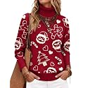 Zeagoo Women's Turtleneck Sweater 2026 Fall Winter Chunky Knitted Pullover