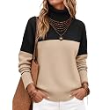 Zeagoo Women's Turtleneck Sweater 2026 Fall Winter Chunky Knitted Pullover