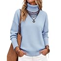 Zeagoo Women's Turtleneck Sweater 2026 Fall Winter Chunky Knitted Pullover