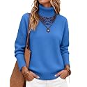 Zeagoo Women's Turtleneck Sweater 2026 Fall Winter Chunky Knitted Pullover