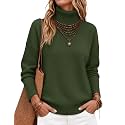 Zeagoo Women's Turtleneck Sweater 2026 Fall Winter Chunky Knitted Pullover