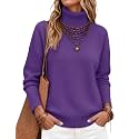Zeagoo Women's Turtleneck Sweater 2026 Fall Winter Chunky Knitted Pullover