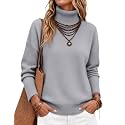 Zeagoo Women's Turtleneck Sweater 2026 Fall Winter Chunky Knitted Pullover