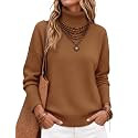 Zeagoo Women's Turtleneck Sweater 2026 Fall Winter Chunky Knitted Pullover