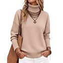 Zeagoo Women's Turtleneck Sweater 2026 Fall Winter Chunky Knitted Pullover