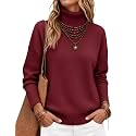 Zeagoo Women's Turtleneck Sweater 2026 Fall Winter Chunky Knitted Pullover