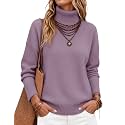 Zeagoo Women's Turtleneck Sweater 2026 Fall Winter Chunky Knitted Pullover
