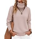 Zeagoo Women's Turtleneck Sweater 2026 Fall Winter Chunky Knitted Pullover