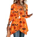 Zeagoo Womens Tops 3/4 Sleeve Loose Fit Dressy Tunics Plus Size Boho Shirts