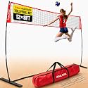 ZEALFEEL 12FT Volleyball Net with 3 Adjustable Heights (8'/7.4'/6.6')