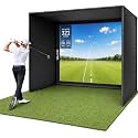 ZEALFEEL Golf Simulator Enclosure, 10 x 8 ft/12 x 9 ft, HD Impact Screen