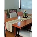 Zeba World Cotton Aari Embroidered Beige Table Runner – Elegant Decor for 4 to 6 Seater Dining Table & Living Room – 12x84 Inches (30x210 cm)