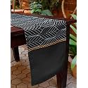 Zeba World Polycanvas Table Runner – 12x84 Inches (30x210 cm) – Stylish Runner for 4/6 Seater Dining Table &amp; Living Room Decor (Black)