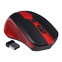 Zebion Glider Candy Wireless Mouse Black&amp;Red, Smooth Gliding, 4G Wireless Technology, Range Upto 10 Meters, Pack of 2