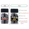 Zibra (Black, Pack of 50) Genuine Lighter Flint Stone I Compatible with All Zippo, Kerosene, Oil and Other Grinding Wheel Lighters I Lighter Repair Accessory