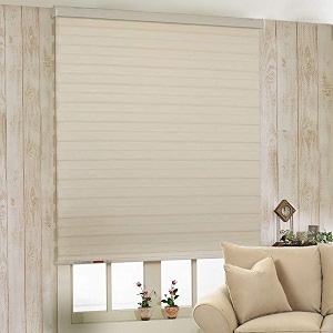 ZEBRA BLINDS Polyester Blinds for WindowsIvoryW165XH160CM