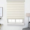 Zebra Blinds/Roller Blinds for Windows Home Décor Windows Zebra Blinds for Window Roller Blinds Room Darkening Roller Blinds for Home, Office (W120 XH150CM, Ivory)