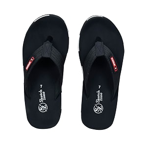 Zebra Mens Rubber Slippers Daily Use Flat