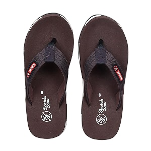Zebra Mens Rubber Slippers Daily Use Flat
