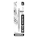 Zebra Pen F-701 Stainless Steel Ballpoint Retractable Pen, Black Ink, Fine Point, 1 Each (29411)