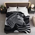 Zebra Waves Comforter Bedding Heavy Bed Blanket Soft Warm Fluffy All Seasons Only Quilt 229x229cm
