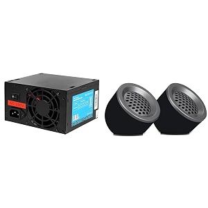 zebronics 450w black gold power supply with 3x sata connectors 2x molex 80mm built-in fan extra l