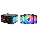 Zebronics 450W Black Gold Power Supply with 3X SATA connectors, 2X Molex, 80mm Built-in Fan, Extra L
