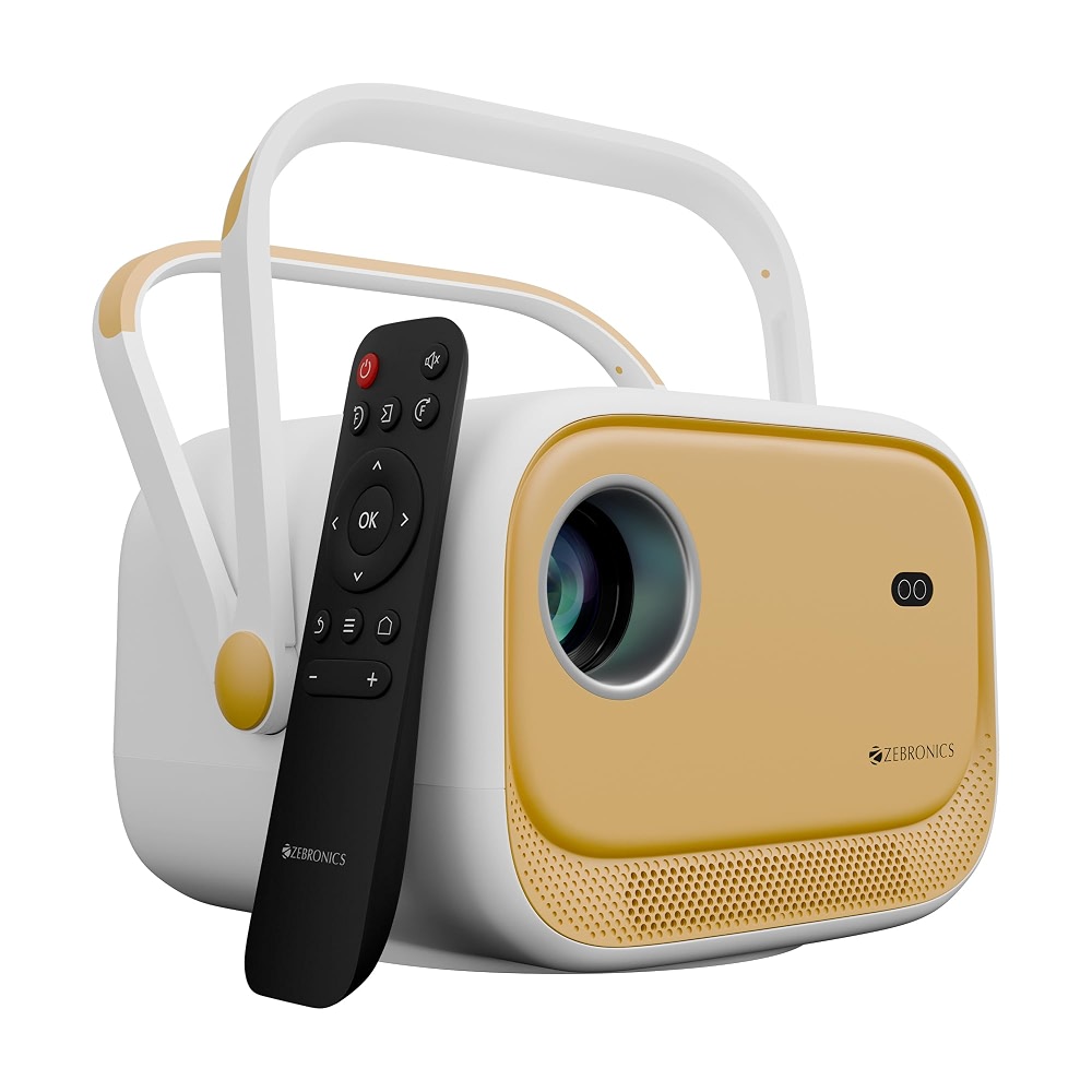 Mini Projectore Zebronics Zebronics Android Smart Projector, 1080p, 5200 Lumens, 200 inch Screen ...
