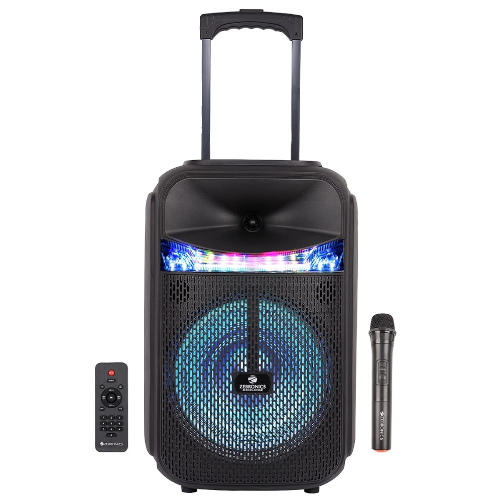 Zebronics JOLT 50 Watts Trolley DJ Speaker with Powerful 12 inch Driver ...