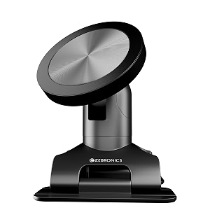 zebronics ms350 magsafe phone amp tablet holder 360 rotation multi-angle adjustment n52 neodymium magnet up to 2463cm screen support matte finish arc-frame base included metal ring