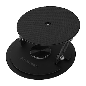 zebronics psh05 rotatable projector stand 360 rotatable foldable design damping shaft multi angle adjustment metal body supports upto 5kg protective resting foam anti-slip silicone pads
