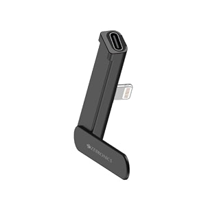 zebronics wattz 30clh1 lightning connector with foldable mobile stand 30w pd up to 480mbps data transfer plug amp play charge amp sync superior durability for compatible iphone devices grey