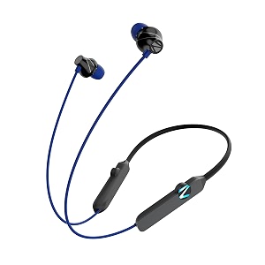 zebronics yoga n2 rgb in ear neckband with 30h playtime enc mic upto 50ms gaming mode powerful bass voice assistant ipx4 dual pairing bt v52 type c port wireless earphones with micblue
