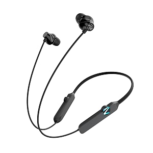 zebronics yoga n2 rgb neckband with 30h playtime enc mic upto 50ms gaming mode powerful bass voice assistant ipx4 dual pairing bt v52 type c port bluetooth wireless earphones with micblack